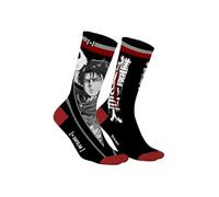 Livai Attack on Titan Men's Cotton Socks, 1 Pair of Novelty Socks, Black, 43-46