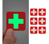 LIVANS Medic Red Cross Patch, First Aid Morable Patch Perfect for Tactical IFAK, EMT Trauma Pouch 1.5 Inch 3D High Relief Patch Nurse Doctor Emergency Logo PVC Rubber Bundle 6 Pieces