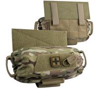 LIVANS Roll Up IFAK Pouch, Medical Dangler Pouch MOLLE First Aid Pouches Tactical Drop Dump Pouches Belt IFAK Bag Trauma EMT Bag with Hook-N-Loop for Chest Rig Vest