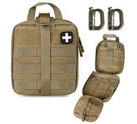 LIVANS Tactical First Aid Pouch, Molle EMT Pouches Rip-Away Military IFAK Medical Bag Outdoor Emergency Survival Kit Quick Release Design Include Red Cross Patch