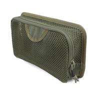 LIVANS Tactical Mesh Zipper Pouch, Modular Insert Panel Organizer EDC Utility Storage Pocket with Hook-N-Loop Fasteners for Backpack Bag Accessories