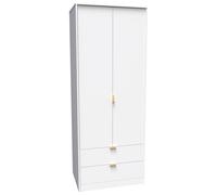 Livara Messina 2 Door 2 Drawer Wardrobe - White