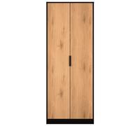 Livara Ready Assembled Bergen 2 Door Wardrobe - Black