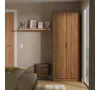Livara Ready Assembled Bergen 2 Door Wardrobe -Walnut Effect