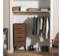 Livara Ready Assembled Bergen Tallboy - Walnut Effect