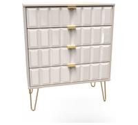Livara Ready Assembled Calvello 4 Drawer Chest - Off White