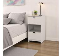 Welcome Canmore 2 Drawer Bedside Table - White