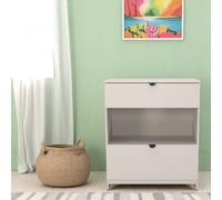 Livara Ready Assembled Canmore 2 Drawer Chest - White