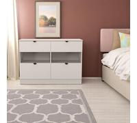 Livara Ready Assembled Canmore 4 Drawer Chest - White