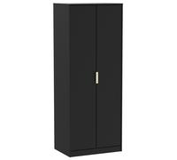 Livara Ready Assembled Messina 2 Door Wardrobe - Black
