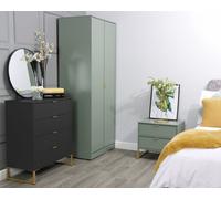 Livara Ready Assembled Messina Bedside Table - Green