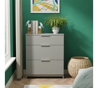 Livara Ready Assembled Orillia 3 Drawer Chest - Grey
