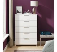 Livara Ready Assembled Orillia 5 Drawer Chest - White