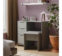 Livara Ready Assembled Orillia Dressing Table & Stool- Grey