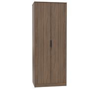 Livara Ready Assembled Verona 2 Door Wardrobe -Walnut Effect