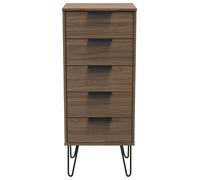 Livara Ready Assembled Verona Tallboy - Walnut Effect