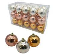 Livarno Home Christmas Tree Ball Glitter Xmas Decor Shatter-Proof Plastic