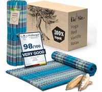 livasia roll-up mat roll-up mattress L wide comfortable - 79x43x1.8″ - Guest bed/mattress for 1 person, Travel bed for the boot outdoors, Thai mat kapok garden balcony hand made (Light Blue)