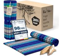 livasia roll-up mat roll-up mattress L wide comfortable - 79x43x1.8″ - Guest bed/mattress for 1 person, Travel bed for the boot outdoors, Thai mat kapok garden balcony hand made (Blue)