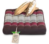 livasia seat cushion small - 14x14x2.4″ - Floor cushion indoor/outdoor, Meditation yoga cushion, Pallet furniture chair cushion, Stitched cushion for chair bench hand made (Wine Red)