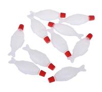 Livawnd 10Pcs 4ml Fish-Shaped Soy Sauce Bottles, Mini Sushi Condiment Containers for Bento, Onigiri & Sashimi, Leak-Proof Seasoning Dispensers with Brush