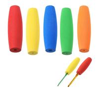 Livawnd 5Pcs Ergonomic Hook Grips, Soft Removable EVA Crochet Handle Cushions, Universal Fit Comfort Grips for Crochet Enthusiasts & Long Crafting Sessions