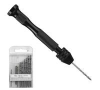 Livawnd Hand Drill for Resin Molds, 12 cm Black Mini Pin Vise with 10 PCS Steel Drill Bits (0.8-3mm), for Crafts Drilling Holes in Resin Epoxy Clay Wood, Jewellery Making, Model Making