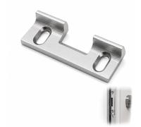 Livawnd Type 115 Replacement Piece for Strike Plate Front Door Latch Holder, 46x14.4x9mm, Bore Hole Spacing 32mm, Silver Metal Strike Plate Screw On