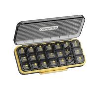 Livazio Pill Organiser 7 Day 3 Times A Day, Travel Weekly Pill Box Organiser Portable Removable Daily Pill Case Medicine Container with 21 Large Compartment for Vitamin,Fish Oil Supplement, Black