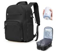 livbote Vacuum Backpack Travel Backpack with vacuum system with Pumpm, Mochila de Viaje Compresion al vacio, Personal Item Carry on Bag, Black