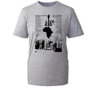 Live Aid 1985 Concert Fan Inspired Graphic Tee - Iconic Wembley & Philadelphia Performance Print, Featuring Legendary Artists (HeatherGrey, M Years)