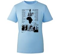Live Aid 1985 Concert Fan Inspired Graphic Tee - Iconic Wembley & Philadelphia Performance Print, Featuring Legendary Artists (Sky, 2XL Years)
