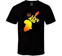 Live Aid Band Aid Month 1985 Band Logo T-Shirt Men Black