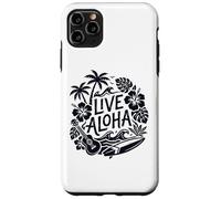 Live Aloha Hawaiian Surf Ukulele Hibiscus Tropical Vibes Case for iPhone 11 Pro Max