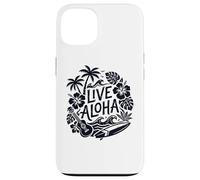 Live Aloha Hawaiian Surf Ukulele Hibiscus Tropical Vibes Case for iPhone 13