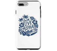 Live Aloha Hawaiian Surf Ukulele Hibiscus Tropical Vibes Case for iPhone 7 Plus/8 Plus