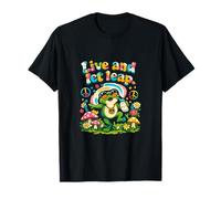 Live and Let Leap Cottagecore Kawaii Frog Design T-Shirt