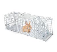 Live Animal Cage Trap, Heavy Duty Folding Raccoon Traps, Rodent Cage,Foldable Cat Cage For Rabbits, Groundhog, Stray Cat, Squirrel, Raccoon, Mole, Gopher, Chicken(130 * 45 * 50cm)