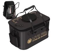 Live Bait Bucket - 15.75x9.84x8.66 inch Fish Contaiter, Fishing Cooler | Carrier Light Lures with Inflation Hole, Portable Storage Organizer for Fishing Activities
