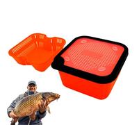 Live Bait Bucket - Compact Worm Container, Portable Storage Box, Inner Frame Holder | Freshwater Excursion Scenario For Carp Fishing Enthusiasts. Daily Fishing Preparation. Use A Convenient