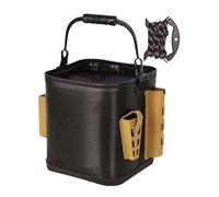 Live Bait Bucket - EVA Fish Protection Bucket | Double Zipper Waterproof EVA Rod Holder Water Lure Bag Lightweight Storage for Hiking Camping Outdoor Boating