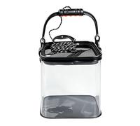 Live Bait Bucket, Portable, Foldable and Transparent - Camping Bucket Container for Fishing Baits | Portable for Shore, Boat, Kayak, Lake, River, Saltwater, Outdoor Activities, Men