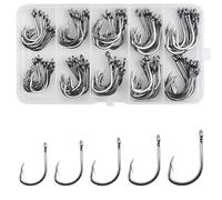 Live Bait Circle Hooks Saltwater, 50pcs/100pcs Catfish Live Bait Fishing Hooks Set 2X Strong Stainless Steel Fishing Hooks Inline Sharp Point Barbed Saltwater Fishing Hook