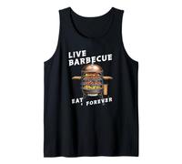 Live Barbecue Eat Forever BBQ Gift Barbeque Tank Top