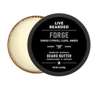 Live Bearded Beard Butter, 3 fl oz - Made in the USA - All-Natural Leave-in Conditioner and Softener with Shea | Forge Scent - Hinoki Cypress, Clove, Amber