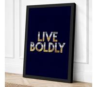 Live Boldly Typography Canvas Wall Art Print 18x12 Inch (46 x 30 cm)