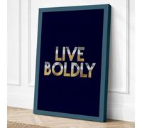 Live Boldly Typography Canvas Wall Art Print 24x16 Inch (61 x 41 cm)