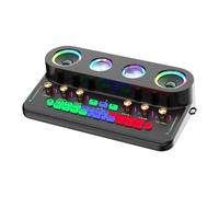 Live Broadcast Sound Card Au-dio Integrated Machine Home KTV Device Colorful Change of Voice With Mic for Phone for Professional DJs(S20 White Package 1)