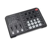 Live Broadcast Sound Card, Noise Blocking Fine Tuning Professional Sound Mixer Board USB Charging Stable Signal for Mobile Phone Podcasts