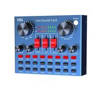 Live Broadcast Sound Card, Professional Streaming Soundboard, Wireless Audio Equipment, DJ Mixer Effects with Voice Changer, Compact and Powerful, for Home Studio and Live Karaoke